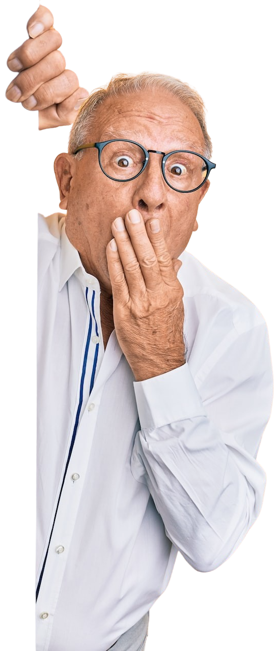 Surprised person
