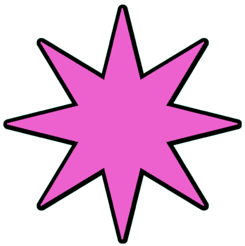 
                    Eight-pointed pink star
